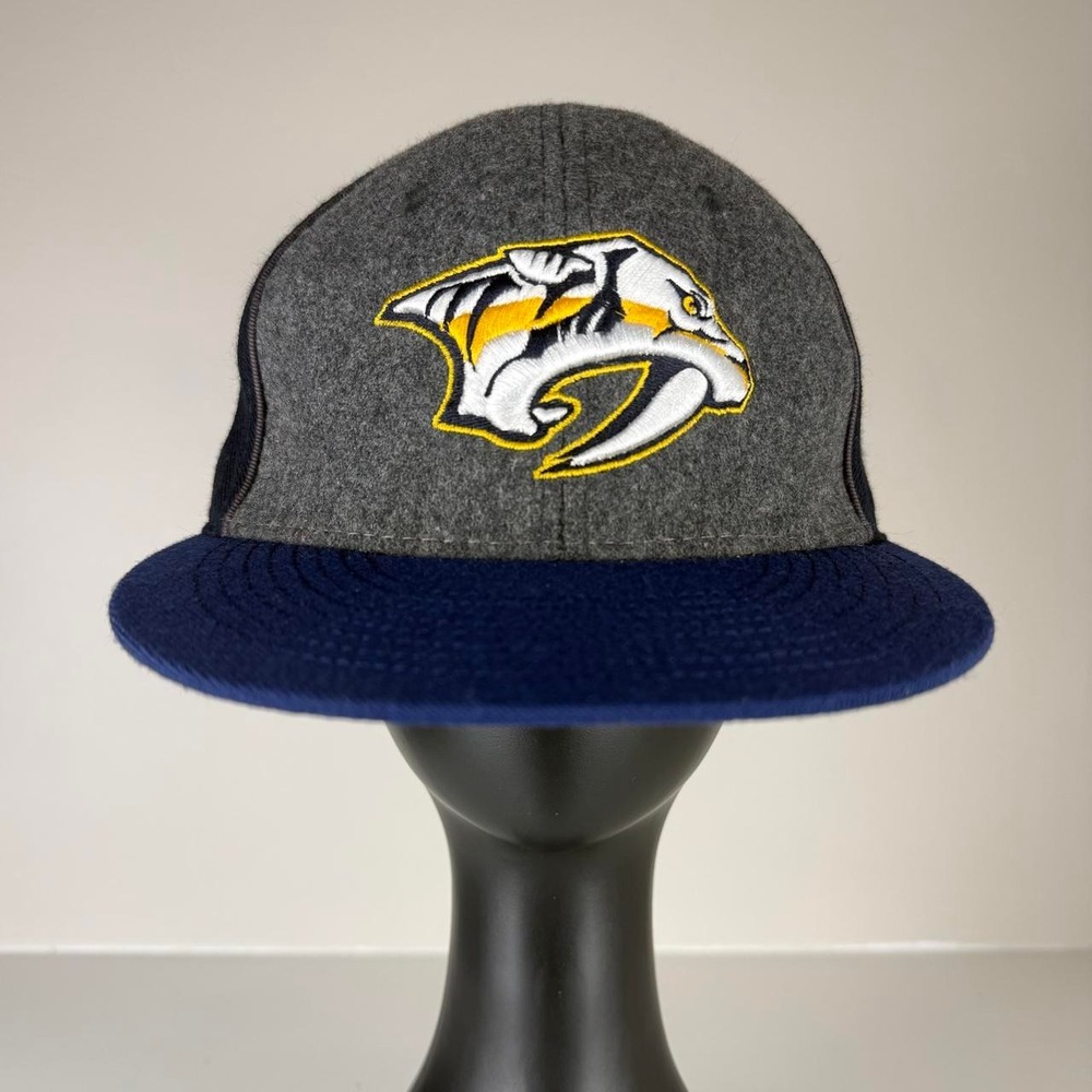 Vintage Y2K Zephyr Nashville Predators 32/5 Chopped Wool Fitted Hat 7 3/8